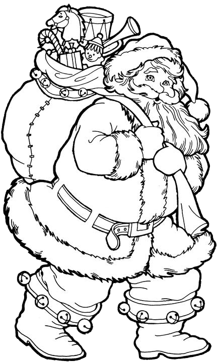 Santa Claus Coloring Pages 1 Purple Kitty