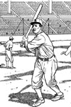 Warming Up baseball coloring page