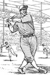 Batter Swings baseball coloring page
