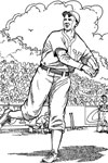 Warming Up in the Field baseball coloring page