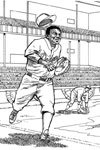 Los Angeles Dodgers Catcher baseball coloring page