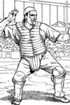 Catcher baseball coloring page