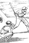 Batter Up baseball coloring page