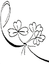 Irish Clovers coloring page