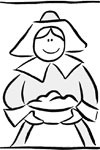 pilgrim girl coloring page