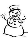 snowman with top hat