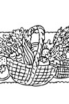 thanksgiving basket coloring page