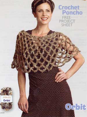Free Easy on Crochet Poncho Lm0183   Purple Kitty