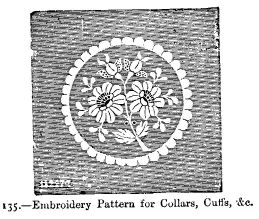 Embroidery Pattern for Collars, Cuffs, &c.