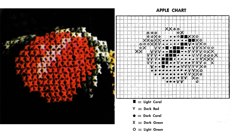 apple Cross Stitch Chart