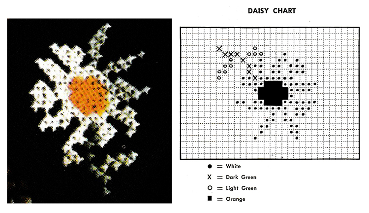 daisy Cross Stitch Chart
