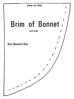 Sun Bonnet Sue Brim of Bonnet