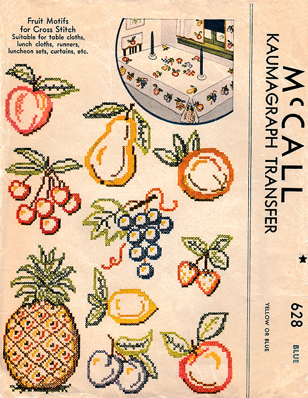Fruit Motifs for Cross Stitch | McCall's No. 628