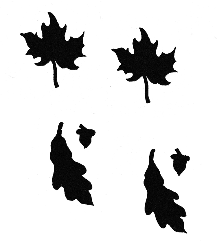 Maple Leaf and Oak Leaf Stenciling Craft