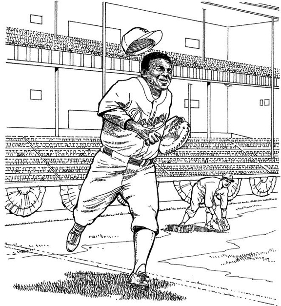 Los Angeles Dodgers Catcher Baseball Coloring Page