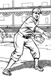 Cincinnati Reds Pitcher baseball coloring page