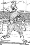 Yankee Batter baseball coloring page