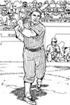 NY Yankee on Deck baseball coloring page