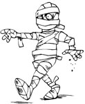 mummy coloring page