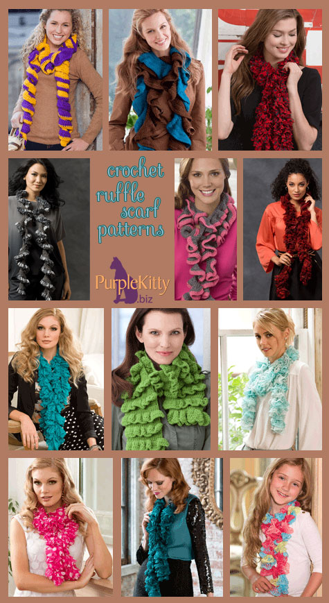 crochet ruffle scarf pattern