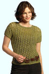 knit lacy short sleeve top pattern