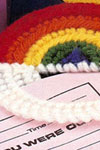 rainbow paper clip pattern