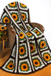 crochet sunflower afghan pattern