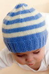 stripe knit baby cap