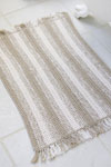 crochet natural stripes rug