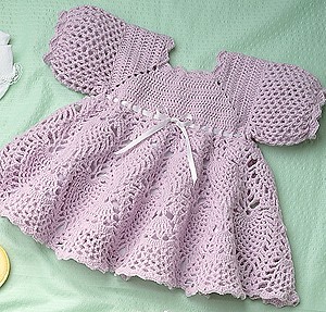 Sweet Sugar Plum Dress to Crochet for Baby Pattern | Purple Kitty