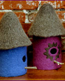 Felt Birdhouses Knitting Pattern