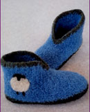 Crocheted Felt Boot Slippers
