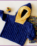 Back Zip Baby Jacket Knitting Pattern