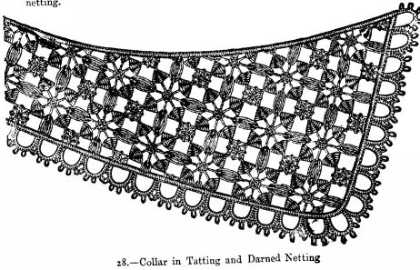Collar in Tatting and Darned Netting