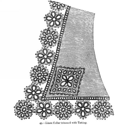 Linen Collar trimmed with Tatting.