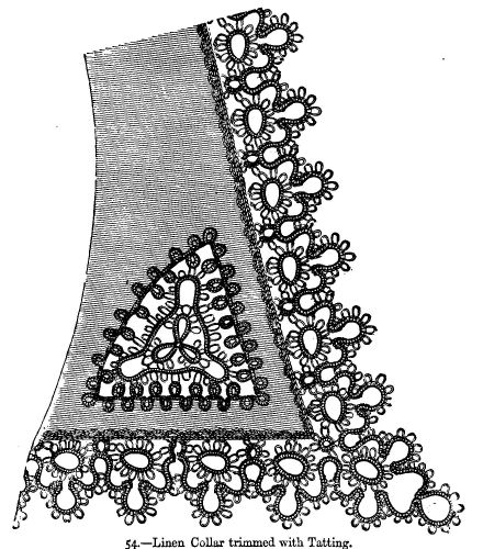 Linen Collar trimmed with Tatting.