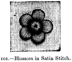Blossom in Satin Stitch.