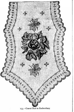Cravat End in Embroidery