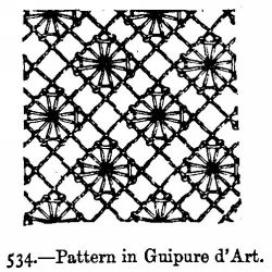 Pattern in Guipure d'Art.