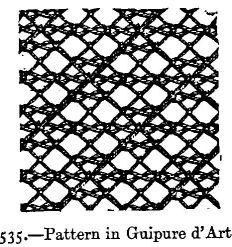 Pattern in Guipure d'Art.