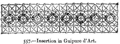 Insertion in Guipure d'Art.
