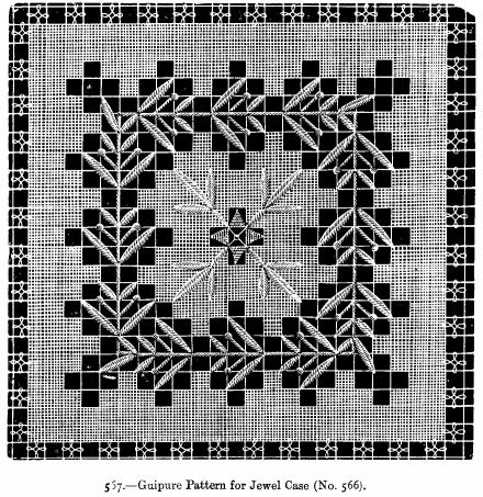 Guipure Pattern for Jewel Case (No. 566).