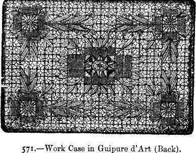Work Case in Guipure d'Art (Back).