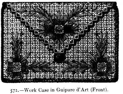 Work Case in Guipure d'Art (Front).